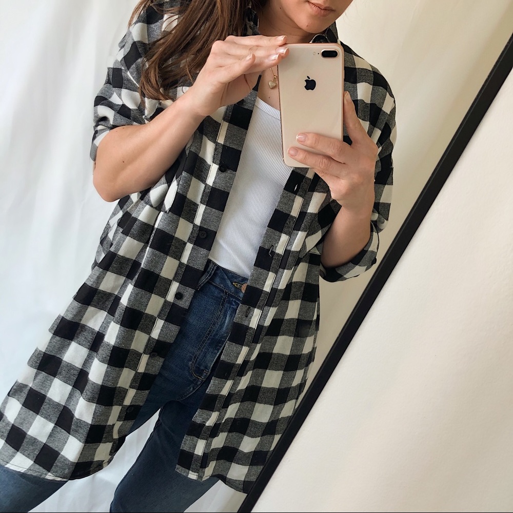 Plaid Shirt-Dress - Picture 6 of 7